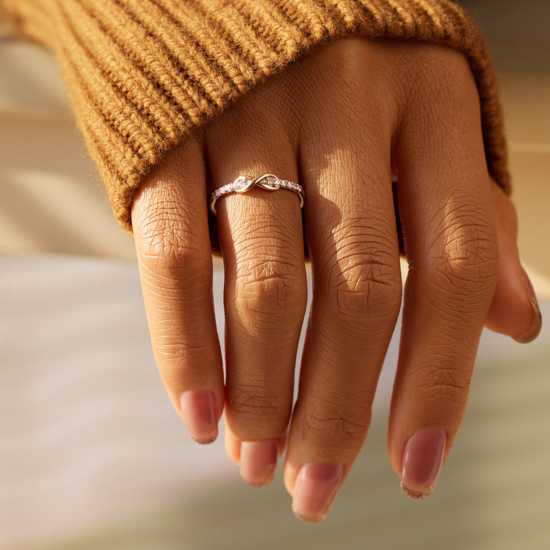 LOVE YOU FOREVER MOTHER DAUGHTER MATCHING INFINITY RING