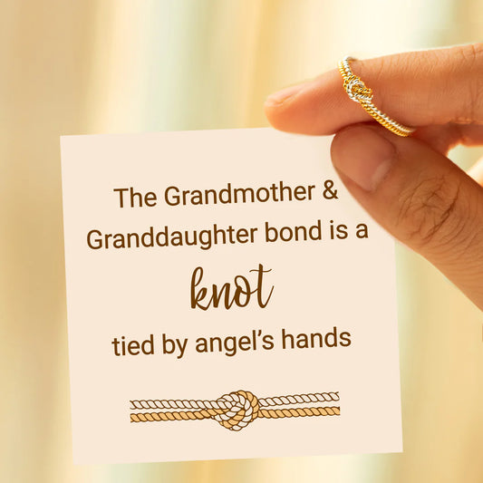 GRANDMOTHER & GRANDDAUGHTER BOND HANDCRAFTED TWO STRAND KNOT RING