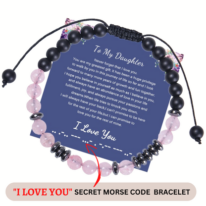 I Love You Morse Code Bracelet,Secret Message Bracelet For Women