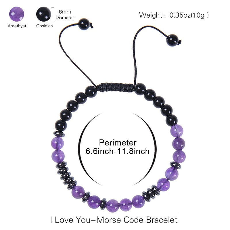 I Love You Morse Code Bracelet,Secret Message Bracelet For Women