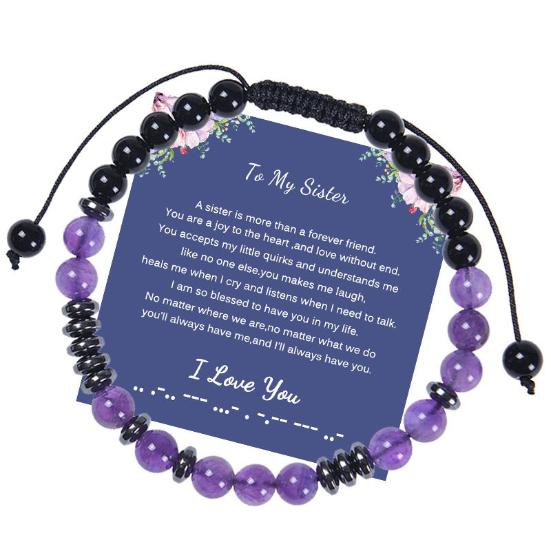 I Love You Morse Code Bracelet,Secret Message Bracelet For Women