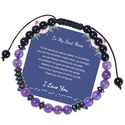 I Love You Morse Code Bracelet,Secret Message Bracelet For Women